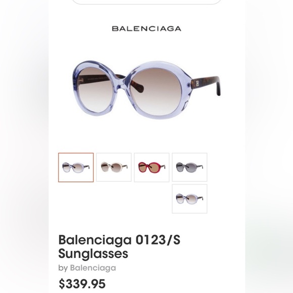 Balenciaga Designer Blue/Clear Sunglasses Statement Frames RARE!!🕶️😎🕶️ - Picture 10 of 10